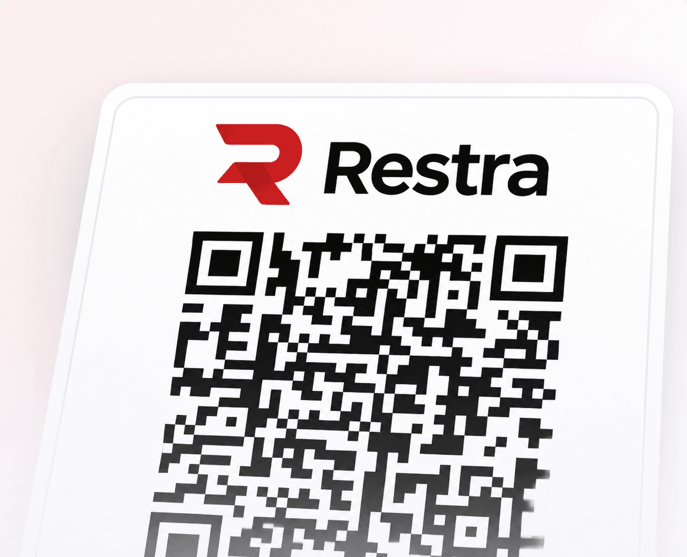 RESTRA QR menu on a phone